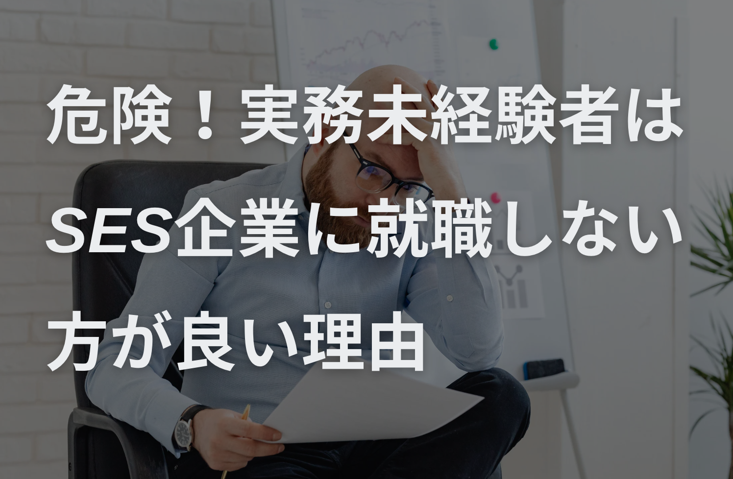 危険！実務未経験者はSES企業に就職しない方が良い理由