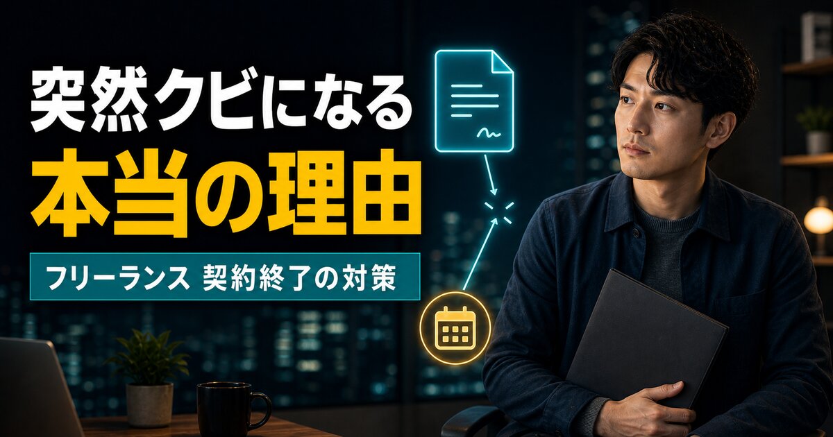 フリーランスエンジニアが突然クビになる理由Top5｜「実力は関係ない」現場のリアルと今すぐできる対策