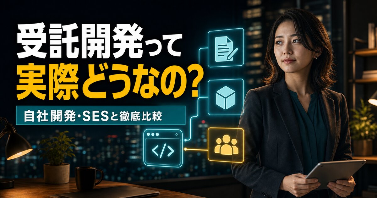 受託開発とは？自社開発・SESとの違いとメリット3つを現役目線で解説