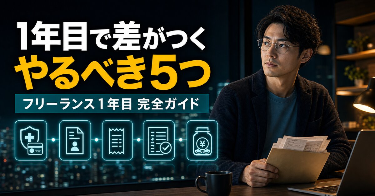 フリーランスエンジニア1年目にやるべきことTop5｜手続き・税金・貯金まで