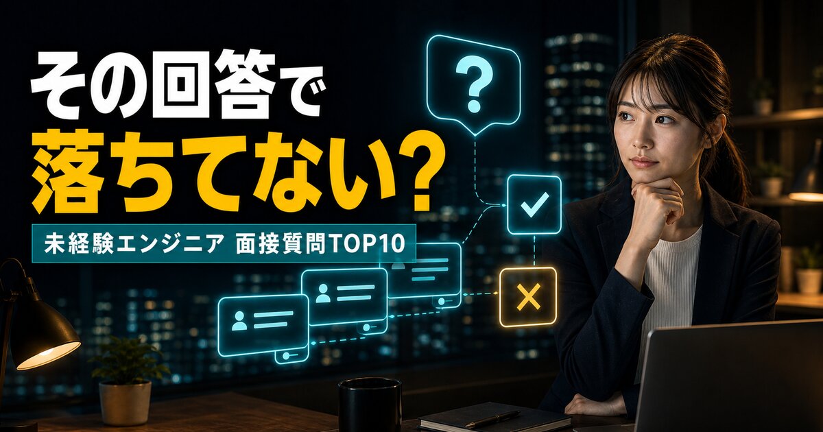 未経験エンジニア面接の頻出質問Top10｜OK・NG回答例つき完全対策
