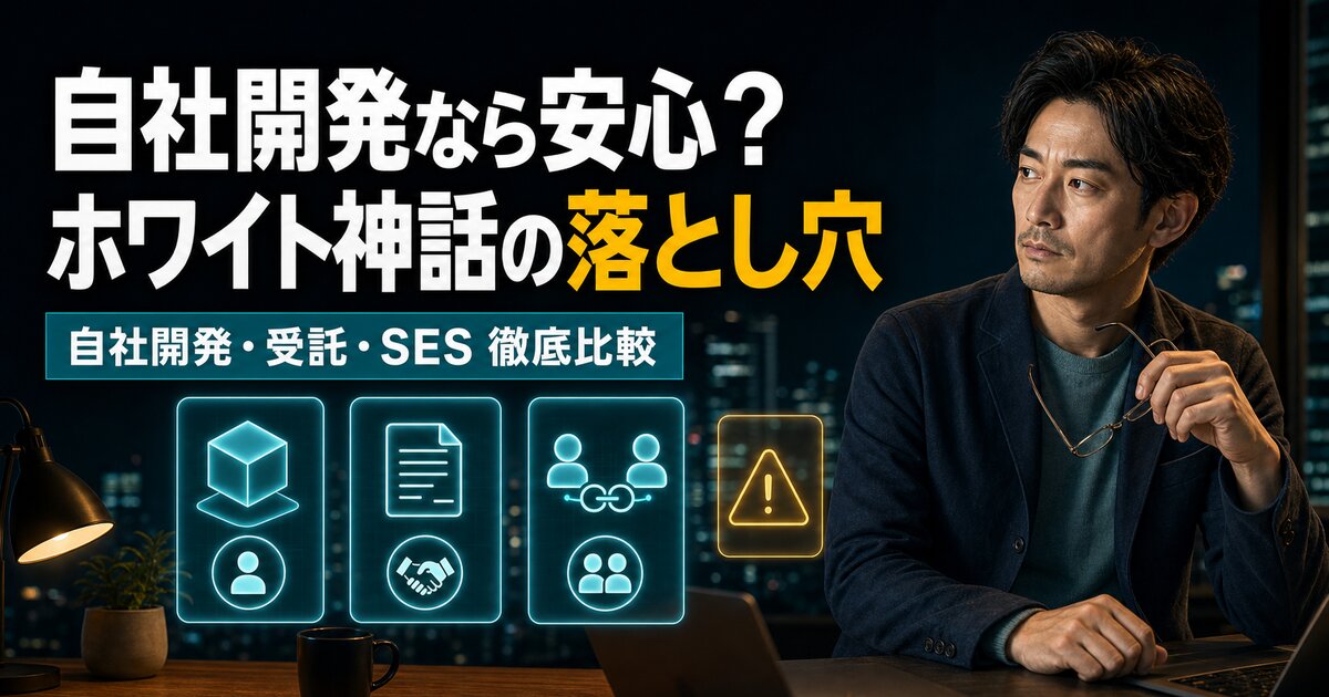 自社開発企業とは？メリット3つ・デメリット3つ｜ホワイト神話の落とし穴