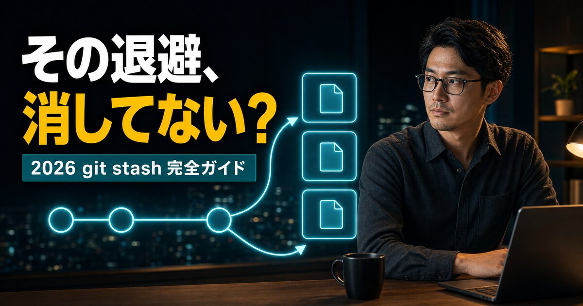 git stashの使い方総まとめ｜saveは非推奨・pushで退避【2026】
