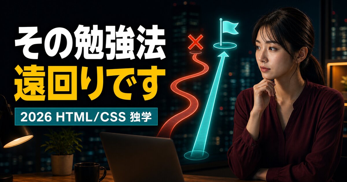 HTML/CSS学習でやってはいけないTop5｜独学の遠回りを防ぐ