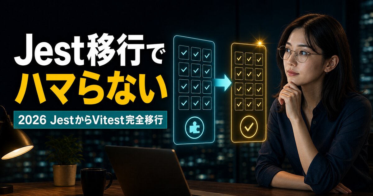 JestからVitestへ移行する全手順【2026年版】設定コピペとハマりどころ