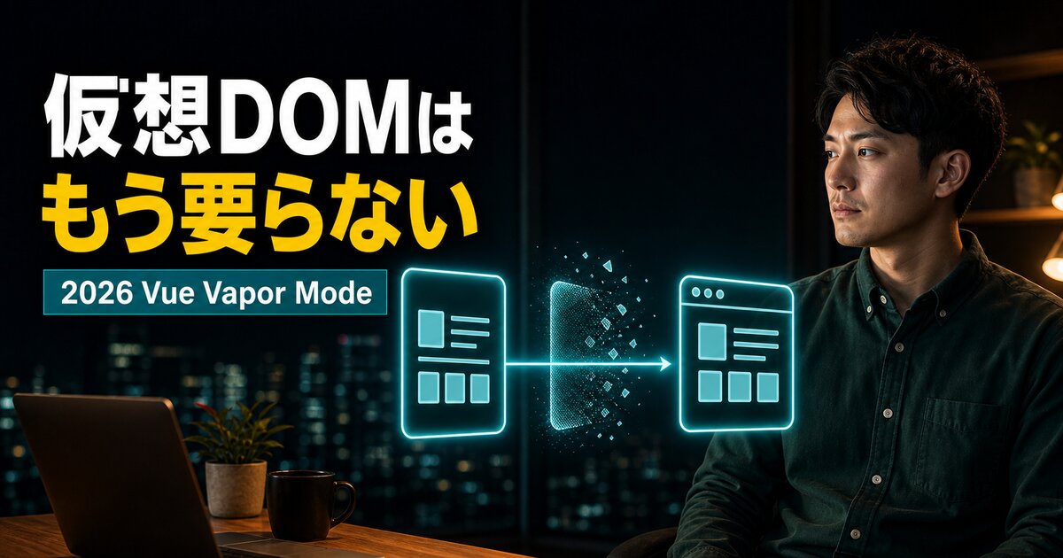 仮想DOMを捨てたVue 3.6「Vapor Mode」入門【2026年最新】
