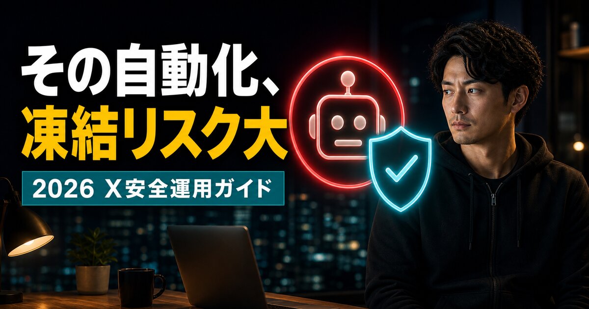 X自動化ツールは凍結リスク大｜自動いいね・フォロー・アンフォローの安全な代替策【2026】
